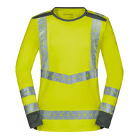 WS Warnheld Longsleeve Damen Warngelb/ Dunkelgrau – Vorderansicht