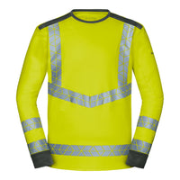 WS Warnheld Longsleeve Herren Warngelb/ Dunkelgrau – Vorderansicht