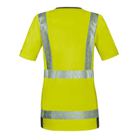 WS Warnheld T-Shirt Damen Warngelb/ Dunkelgrau – Rückansicht
