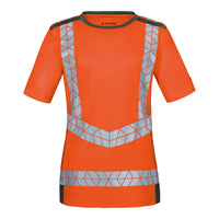 WS Warnheld T-Shirt Damen Warnorange/ Dunkelgrau – Vorderansicht
