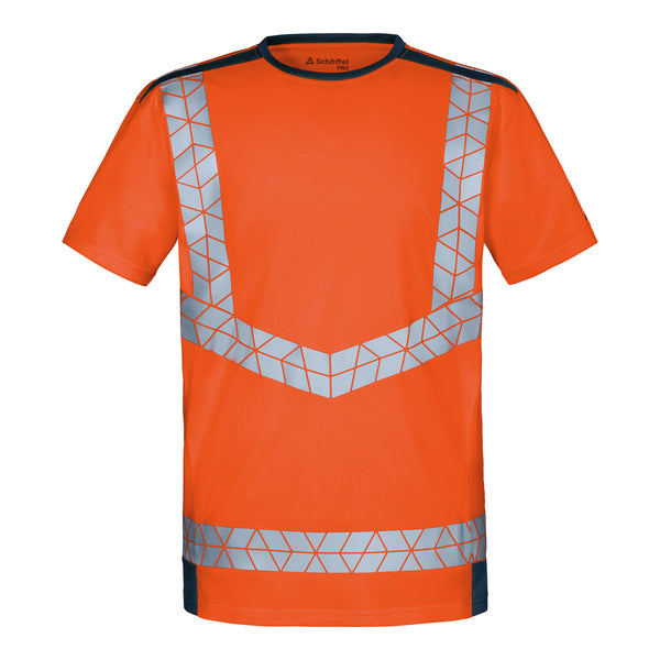 WS Warnheld T-Shirt Herren Warnorange/ Dunkelblau – Vorderansicht