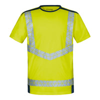 WS Warnheld T-Shirt Herren Warngelb/ Dunkelblau – Vorderansicht